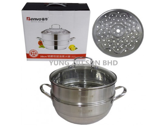 28CM TWO TIERS STEAM COOKER(FENVO)